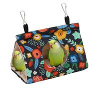 Rypet Winter Warm Bird Nest House - Hanging Hammock Velvet Shed Hut Cage Plush Fluffy Birds Hideaway Sleeping Bed Fuzzy for Parrot Parakeet Cockatiels Budgies Lovebird Medium (Navy Blue)