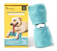 RYpetmia Bully Stick Holder for Dog, Improved Chew Holder Bone Holder Toy, Ultimate Secure Heavy Duty, Safety Device to Prevent Choking, Fits Various Bully Sticks and Dog Sizes (Klein Blue)
