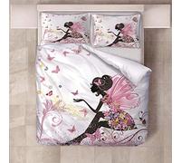 RYQRP King Duvet Cover Set butterfly fairy Quilt Cover Bedding Set with Hidden Zipper Microfiber Bedding Quilt Cover for Kids Teens Adults, 230x220cm