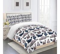 RYQRP Single Duvet Cover Set Seals Animals Quilt Bedding Set 3pcs with Zipper Closure in Polyester, 1 Printed Quilt Cover 140x200, 2 Pillowcases for Children Kids Teens Adults