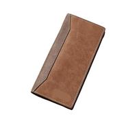 RYQZHHY Ladies Purse Long Purse Frosted Splicing Wallet PU Leather Business Men's Multifunction Large Cash Bag Male(Light Brown)