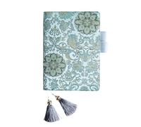 RYQZHHY Notebook With Dividers Blue Flower Notebook Tassel Mark Hand Account Book Lattice Small Fresh Creative Diary(A5)