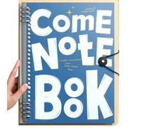 RYQZHHY Notebook With Dividers Detachable B5 Loose-leaf Notebook Thick Horizontal Lines Hand Account Notepad Book Waterproof Creative(Blue)