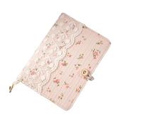 RYQZHHY Notebook With Dividers Lace Pink Dense Flowers Cotton Loose Leaf A5A6A7 BinderJournal Notebook Diary Cover Handmade(Pink,Tread Bound A5)