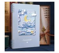 RYQZHHY Notebook With Dividers Loose-leaf Book Detachable Notebook Volume Paper Stationery Office Supplies(C,A5)