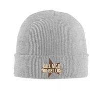 RYRFBFF Solid Color Knitted hat Call Me If You Get Lost Bonnet Hats Brown Men Women Retro Thermal Elastic Beanie Hats Spring Design Cap Warm Gifts