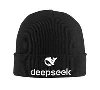 RYRFBFF Solid Color Knitted hat Deepseek AI Programmer Beanies Autumn Winter Hats Warm Unisex Hip-hop Coder Web Developer Cap Men Women Gifts Ear Protection Gift