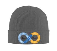 RYRFBFF Solid Color Knitted hat DevOops Devops Parody Programmer Hats Autumn Winter Beanies Ski Cap Men Women Acrylic Ear Protection and Windproof Gift
