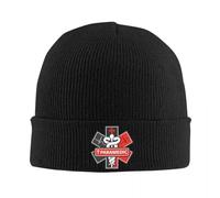 RYRFBFF Solid Color Knitted hat EMT Star of Life Paramedic Beanies Winter Hats Warm Paramedic Medic Ambulance Caps for Men Women Ear Protection and Windproof Gift
