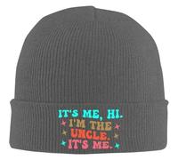 RYRFBFF Solid Color Knitted hat Hi I'm The Uncle Hat ted Winter Funny Beanie for Men Women Cute Cap Print Soft One Size Warm and Soft Sports Personality Gift
