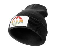 RYRFBFF Solid Color Knitted hat Vintage Mothman Point Pleasant Cryptid Cryptozoology Retro Mothman Sunscreen Luxury Hat in Hat Men's Women's Ear Protection Gift