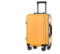 RYRYR Cabin Suit Cases with Wheels,PC Hard Shell Carry On Hand Suitcase,Travel Large Expandable Hand Luggage Lightweight with TSA Lock(Yellow,20 Inch)