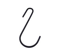 RYRYR S Shaped Hanging Hooks,Stainless Steel Shape Metal,10 Pack Heavy Duty Hangers Pan Pot Holder Rack for Kitchenware Spoons Pans Pots Hook(Black,10cm)