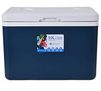 RYRYR Small Insulated Cooler Box,With Handle Cold Portable Ice Bucket,Compact Car Camping Picnic Refrigerator Chest for Outdoor Food Preservation,Insulated Food Container Camping,Travel,Blue,50L