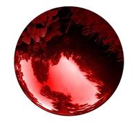 RYRYR Stainless Steel Gazing Ball,Garden Gazing Ball,Reflective Hollow Ball,mirror finish garden ball,gazing balls,Garden Reflective Ball Stainless Steel Metal Grape Ball(Red,250MM)
