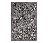 RYRYR Vintage Notebook,Christmas European Retro Diary Journal Book,Hard Cover Quality Paper Writing Notepads For Gifts,Travelers Work Study 8.4x5.7inch Gift Travel Souvenir Manual The(Silver)