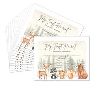 RYSMH First Haircut Certificate, 25 Pcs First Haircut Achievement Certificates of Recognition, Jungle Animal Barbershop Award Certificates of Hair Cutting, 1st Haircut Keepsake Gifts for Kids, 06