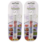 RYSON 2 Pack Fridge & Freezer Thermometer Kitchen Tool REFRIGERATORS Temperature Coloured