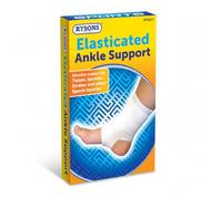 Rysons Elasticated Ankle Support Brace Pack of 1 - Compression Pull On Elastic Bandage in One Size Fits Most for Running, Sports Injuries, Joint Pain Relief, Sprains & Strains