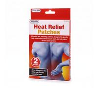 Rysons Heat Relief Patches Set of 2 - Self Warming Adhesive Thermal Pads - One Size for Back Pain, Muscle Aches, Period Cramps, Strains & Sprains