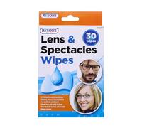 Rysons Lens Wipes for Glasses & Spectacles 30 Pack, Individually Sealed