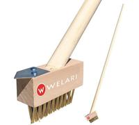 Rysons Long Handle Weed Brush & Scraper 120Cm, 1.2M Strong Wooden Handle Ideal For Patios, Gardens & Driveways X 1