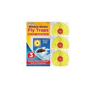 RYSONS Set of 6 Traps Fly Stickers Window Traps Insect Killer Sticky Bug Effective Indoor Outdoor Ideal for Greenhouses Non-Toxic Insectici
