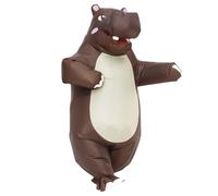 Rysotowy Inflatable Hippo Costume for Adult Blow up Hippopotamus Costume Funny Halloween Party Costume Cosplay Dressed up (Brown)