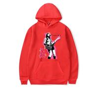 RYSXJLX Beabadoobee The Space in Between Tour Print Hoodie 2025 Women Men Fashion Casual Long Sleeve Sweatshirt (S,red)