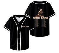 RYSXJLX BigXThaPlug Merch Take Care Tour Jersey 2024 Jersey T-Shirt Men Women Fashion Short Sleeve Baseball Jersey (L,Black)