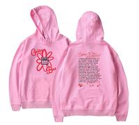 RYSXJLX Caity Baser Still Learning 10 AFFIRMATIONS Hoodie Unisex Albun Merch Classic Long Sleeve Sweatshirt (XL,pink)