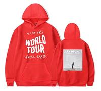 RYSXJLX Cian Ducrot Hoodie Unisex Casual Fashion Classic Print Sweatshirt Singer Victory Tour Merch (4XL,red)