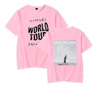 RYSXJLX Cian Ducrot T-Shirt Casual Fashion Crewneck Short Sleeve Victory Tour Merch (M,Pink)