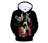 RYSXJLX D4VD Petals to Thorns Hoodie Unisex Casual Fashion Retro Classic Rapper Merch Streetwear (XL,black)