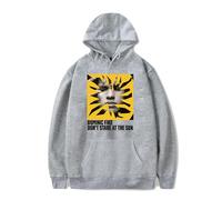 RYSXJLX Dominic Fike Merch Don't Stare At The Sun Tou Hoodie Unisex Casual Fashion Retro Classic Sweatshirt (M,grey)