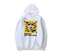 RYSXJLX Dominic Fike Merch Don't Stare At The Sun Tou Hoodie Unisex Casual Fashion Retro Classic Sweatshirt (S,white)