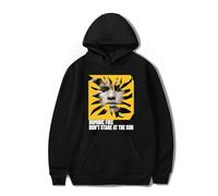 RYSXJLX Dominic Fike Merch Don't Stare At The Sun Tou Hoodie Unisex Casual Fashion Retro Classic Sweatshirt (L,black)