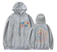 RYSXJLX Forrest Frank Child Of God Multicolor Logo Hoodie Unisex Retro Fashion Classic Long Sleeve Sweatshirt (S,grey)