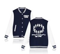 RYSXJLX Forrest Frank Dancing in the Presence Baseball Jacket Women Men Long Sleeve Print Jacket Coat Streetwear (navy,XS)