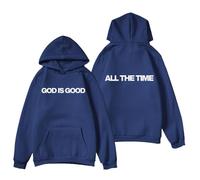 RYSXJLX Forrest Frank Merch God Is Good Logo Hoodie Unisex Retro Fashion Classic Long Sleeve Sweatshirt (M,navy)