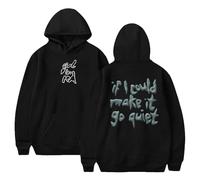 RYSXJLX Girl in red If You Could Make It Go Quiet Print Hoodie Unisex Casual Fashion Retro Classic Sweatshirt Streetwear (S,black)