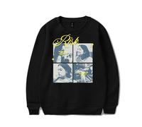 RYSXJLX Gracie Abrams Merch Risk The Secret of Us Album Crewneck Women Men Retro Classic Long Sleeve Sweatshirt (L,black)