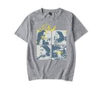 RYSXJLX Gracie Abrams Merch Risk The Secret of Us Album T-Shirt Women Men Fashion Casual Short Sleeve Tee (XXS,Grey)