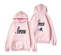RYSXJLX Gracie Abrams Merch Star Hoodie Women Men Retro Fashion Classic Long Sleeve Sweatshirt (S,pink)