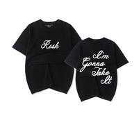 RYSXJLX Gracie Abrams Risk I'm Gonna Take It T-Shirt Women Men Fashion Casual Short Sleeve Tee (M,Black)