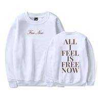 RYSXJLX Gracie Abrams The Secret of Us Free Now Crewneck Unisex Retro Classic Long Sleeve Sweatshirt (S,white)