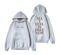 RYSXJLX Gracie Abrams The Secret of Us Free Now Hoodie Unisex Retro Fashion Classic Long Sleeve Sweatshirt (M,grey)