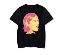 RYSXJLX Gracie Abrams Winking T-Shirt The Secret of Us Tour Merch Women Men Fashion Casual Short Sleeve Tee (M,Black)