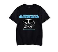 RYSXJLX Karan Aujla It was All A Dream World Tour 2024 T-Shirt Women Men Fashion Casual Short Sleeve Tee (XXS,Black)