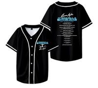 RYSXJLX Karan Aujla Merch It was All A Dream World Tour 2024 Jersey T-Shirt Men Women Fashion Short Sleeve Baseball Jersey (M,Black)
